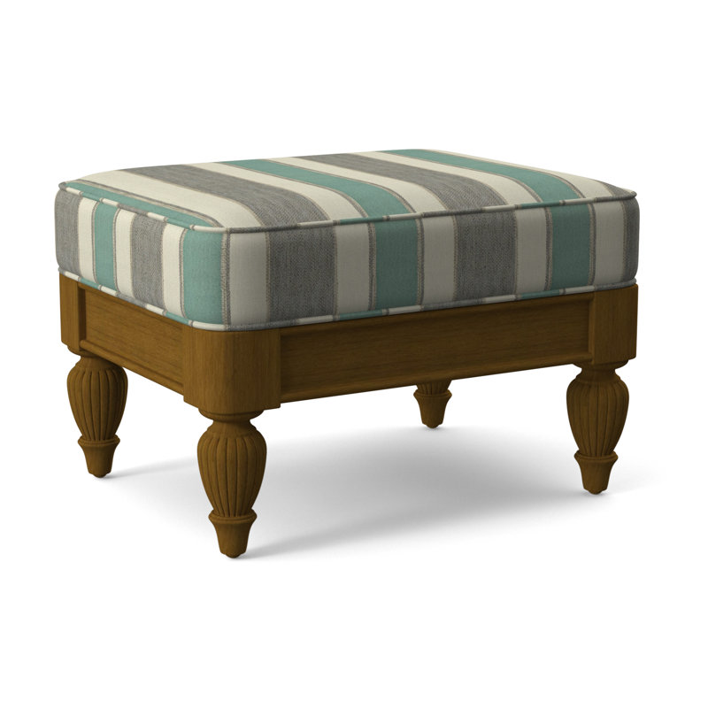 Grand View Ottoman, Havana Finish, Black Buffalo Check; 0120-81