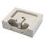 Lavabo de salle de bain rectangulaire en céramique avec trop-plein 16,3 po APRESSHUI