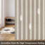 Rideau de porte accordéon avec tringle à tension sans perçage, séparateur de pièce en polyester aspect lin avec fermeture magnétique-132923824-132923825