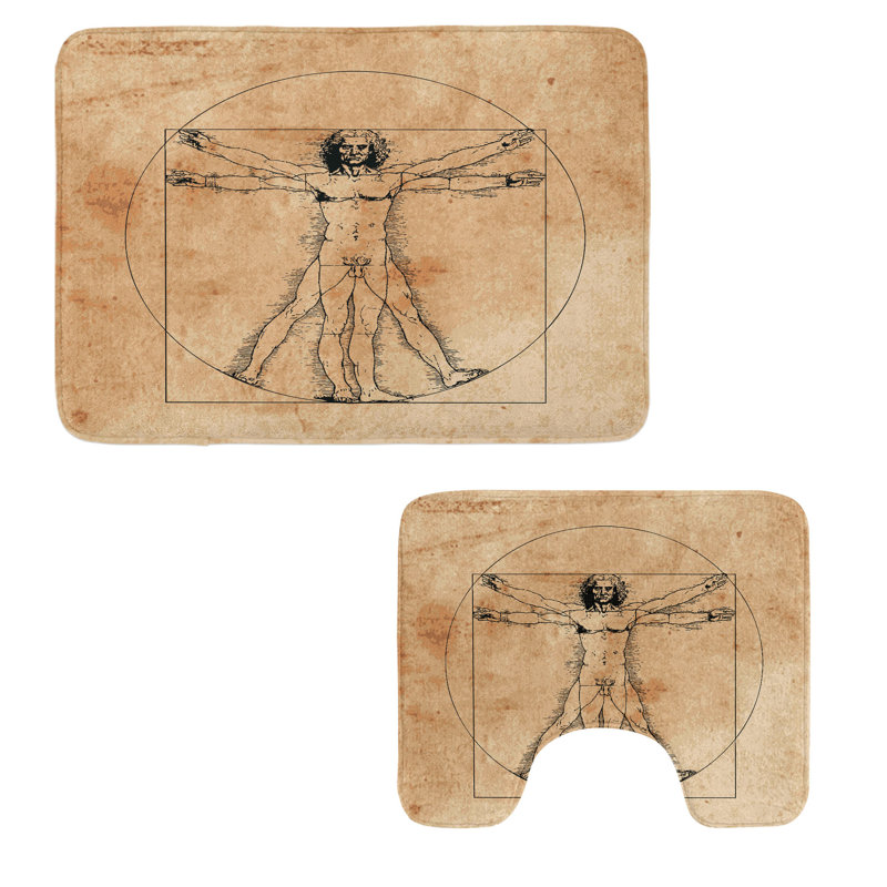  Ensemble de 2 tapis de salle de bain Anatomy