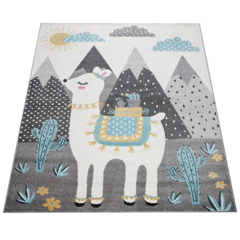 Ira Flatweave Grey/Blue Rug, Rectangle 240 x 340cm