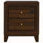 Table de chevet 2 tiroirs Walnut