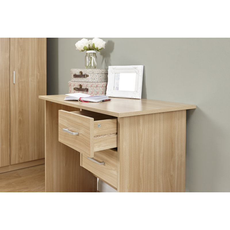 Ryan Solid Wood Base Writing Desk, Oak