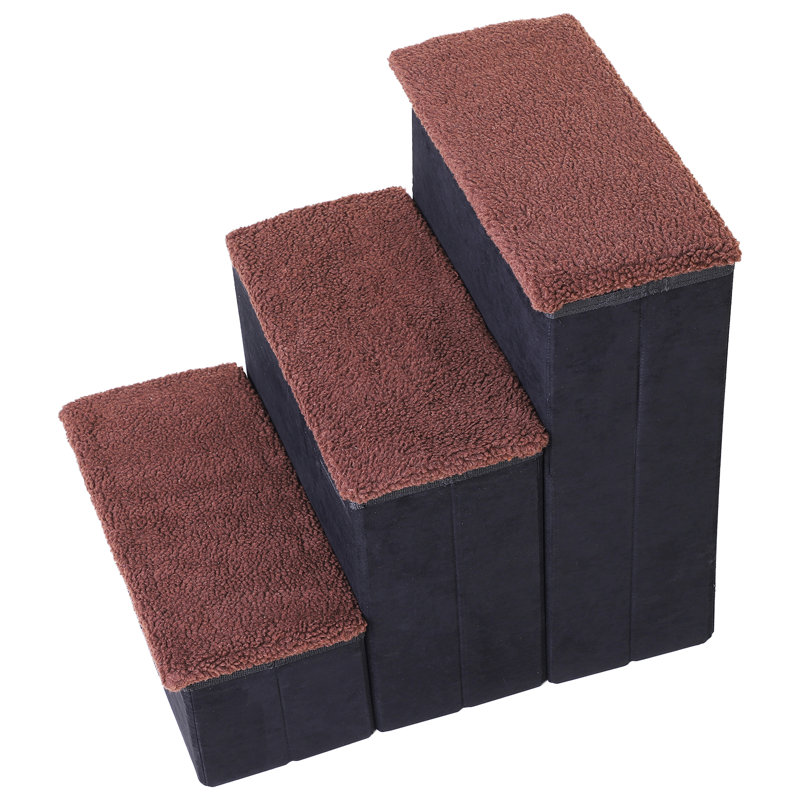 Aldrich Stairs With 3 Steps, Black