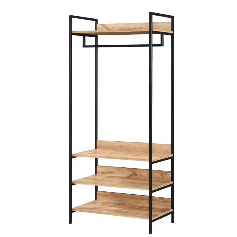 Alva Open Wardrobe with 4 Shelves, Oak