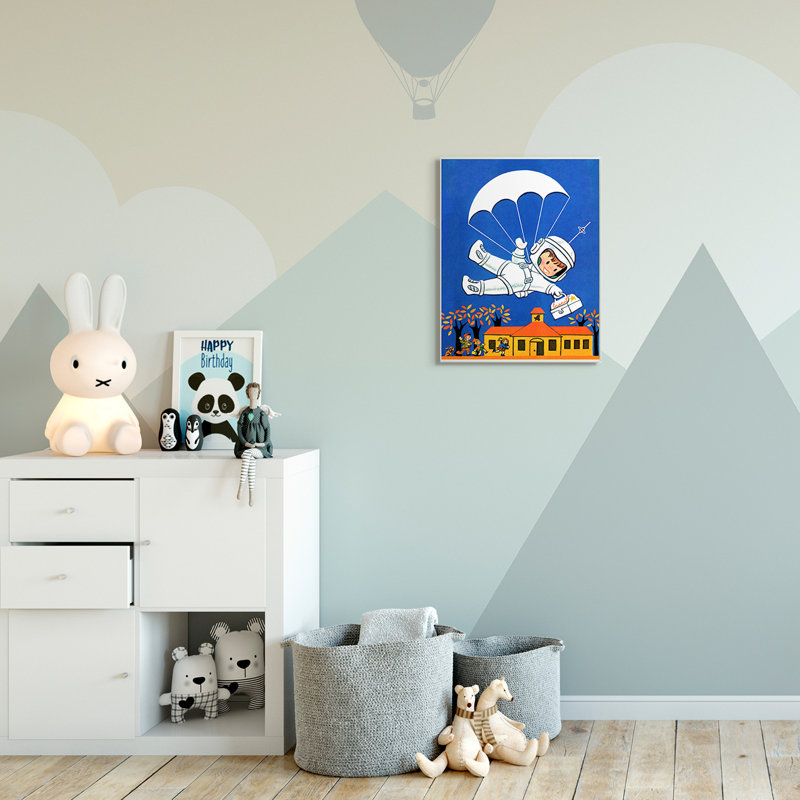 Caricature de Riey Space Landing, Plaque murale, H 19 po x l 13 po