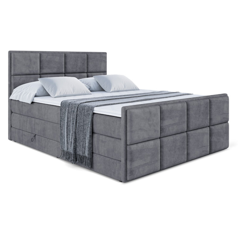 Bed, 140 x 200cm, Dark gray