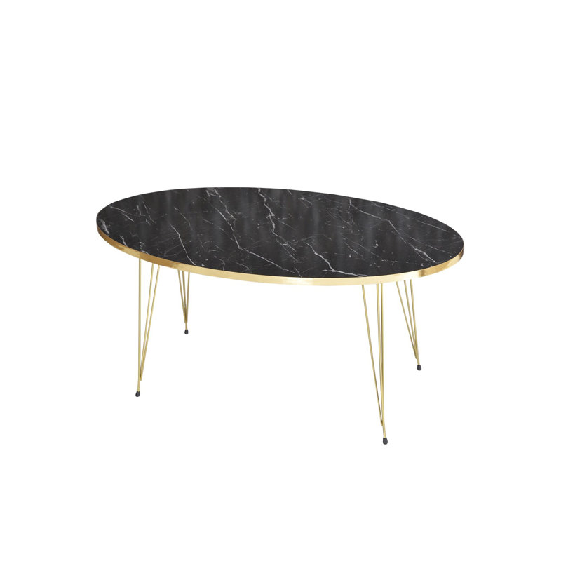Ione 35cm Console Table, Black Marble