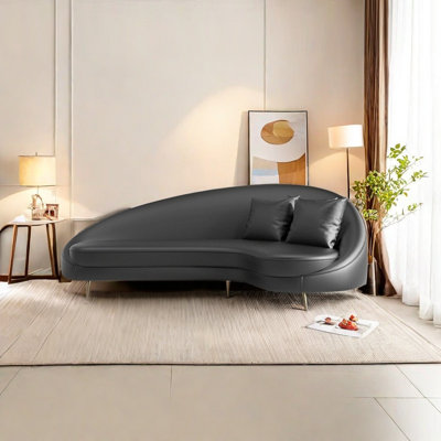 Chaise longue en cuir résistante aux rayures des chats