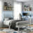 Allyannah Bustillo Modern Solid Wood Twin Platform Bed with Headboard-1293175414