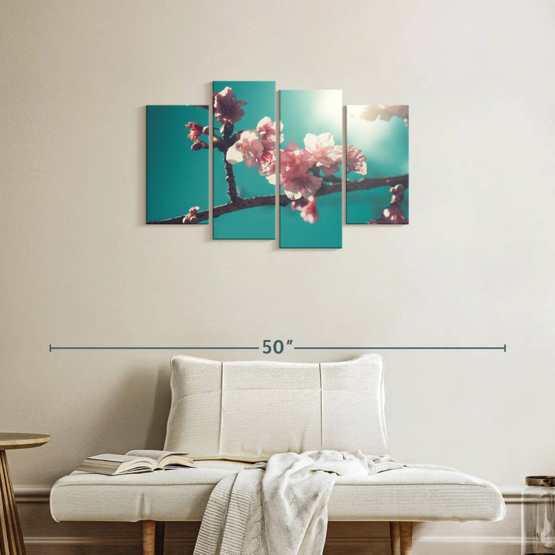 Harnek Shimmering Sakura Flowers, 22'' H x 36'' W