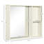 Armoire de salle de bain blanche avec miroir - 31,5 "x 6" 25,5 "2 tablettes pour produits de soins quotidiens avec tablette de rangement et salle de bain