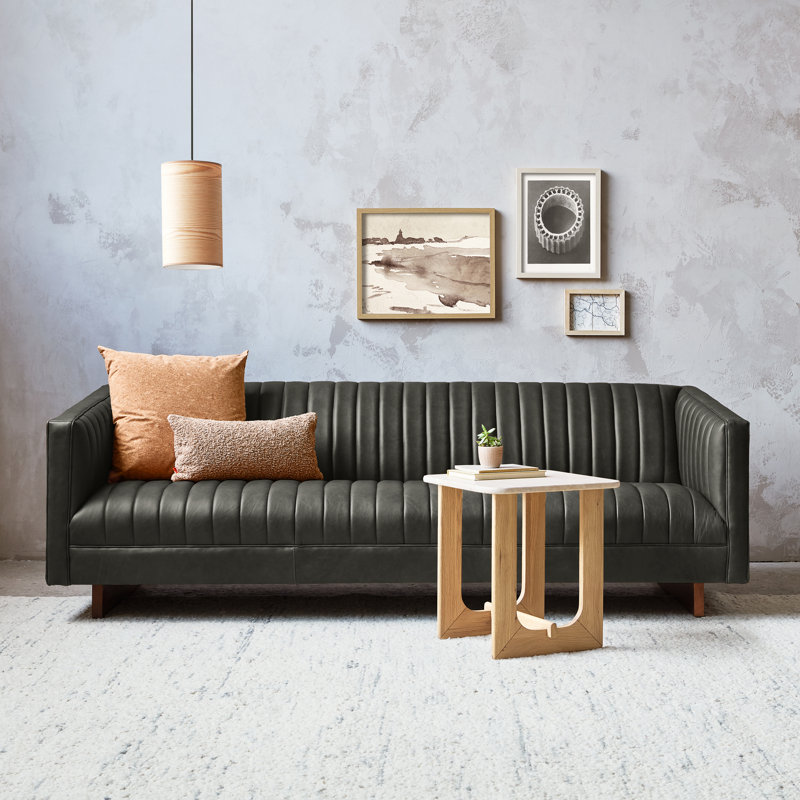 Wallace Sofa, Tucson Char Leather