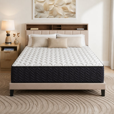 12" Hybrid Mattress – Cooling Gel Memory Foam with Pocketed Coils, Medium-Firm Support, CertiPUR-US Certified, Fiberglass-Free