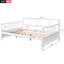 Lit de jour pleine grandeur avec pieds de support, blanc, robuste et durable, pour la chambre à coucher et le salon, structure de potentiel blanche stable supplémentaire, multifonctionnel pour l'espace, disponible