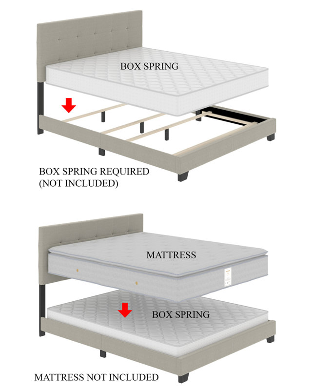 Aroz Upholstered Standard Bed, Beige, King