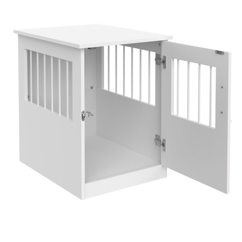Table de bout et cage pour animaux ClosetMaid, H 24 po x l 18 po x P 23 po, Blanc