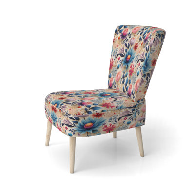 Chaise d'appoint marocaine à motif botanique II
