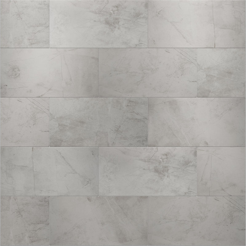 Pierre 12in.x24in. Porcelain Wall and Floor Tile, Light Gray Matte