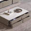 Table basse sur pied en cuir italien-571023289