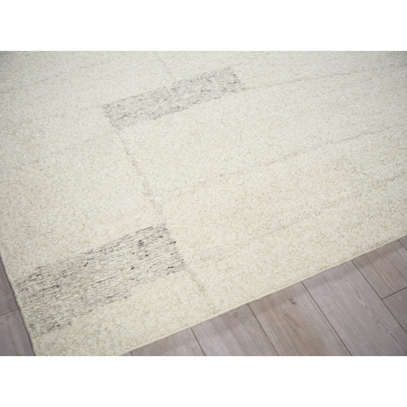 Kokomo Flatweave Wool Area Rug in Gray, Rectangle 8' x 10'