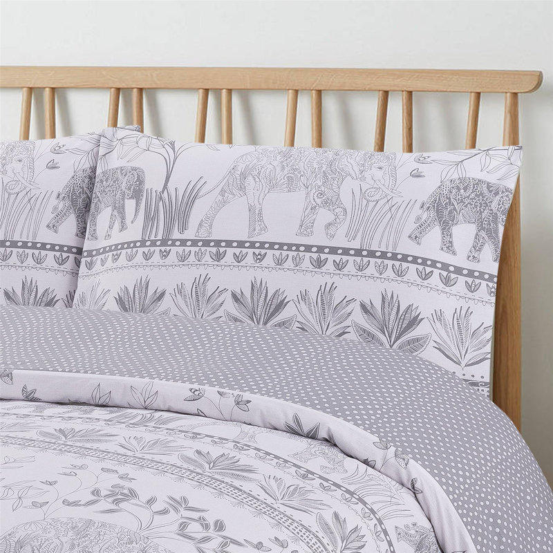 Murilda Cotton Blend, Polyester No Pattern Duvet Cover Set with Pillowcases Included, Double - 2 Pillowcases (48 x 76 cm)