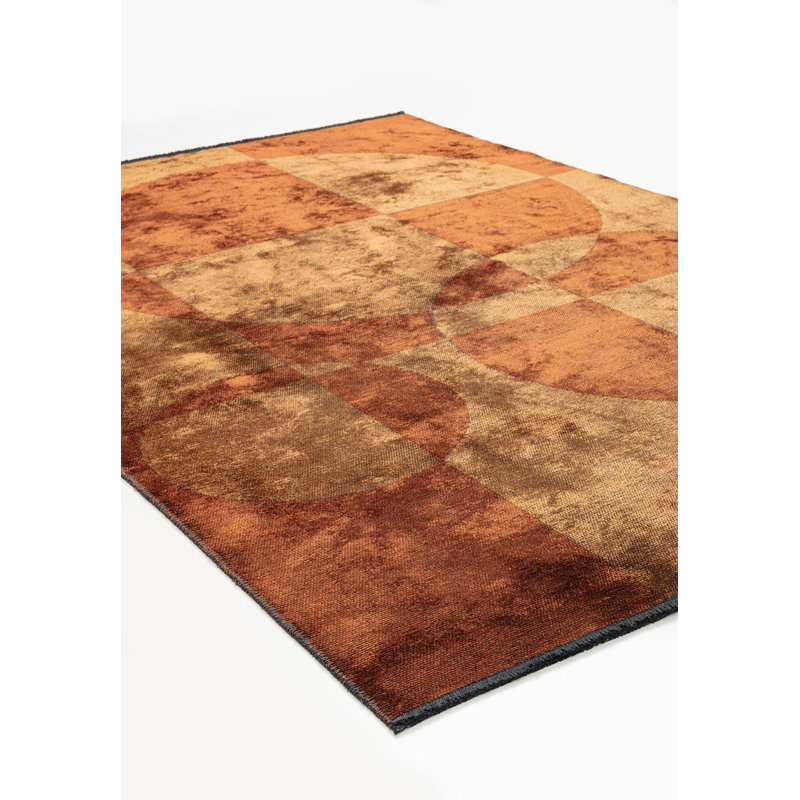 Renilde Geometric Hand Loom Indoor / Outdoor Area Rug, Rectangle 6'7" x 9'10"