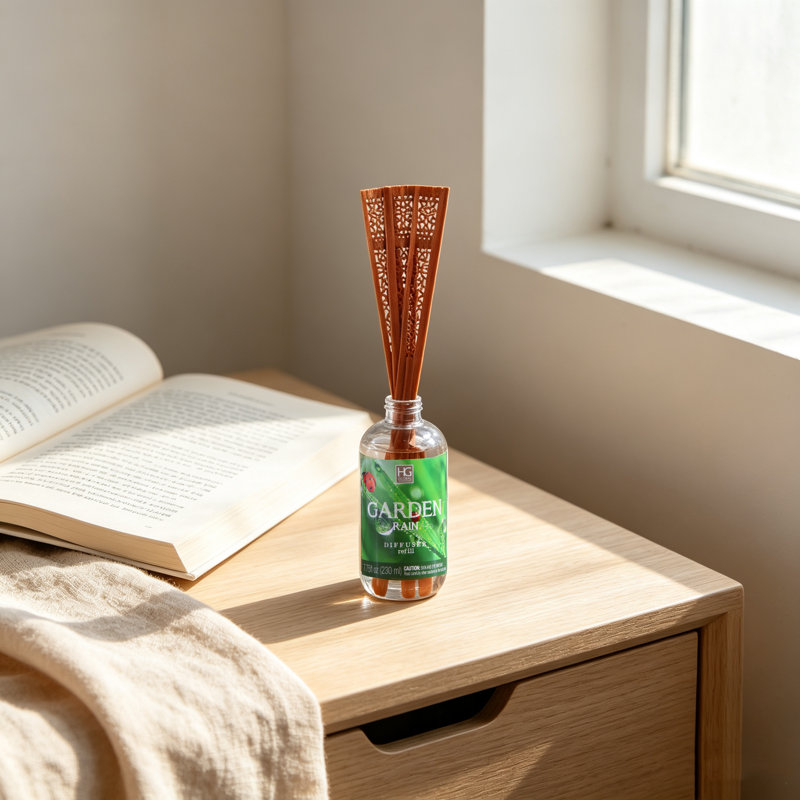 Hosley Aromathérapie Premium Garden Rain Reed Diffuseur Recharges Huile 230 Millilitre Idéal pour le mariage Spa Reiki Méditation Pet Dog Bathroom Odor Eliminator O4