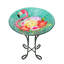 Glass, Metal, Plastic Birdbath