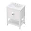 Lavabo de salle de bain moderne élégant en céramique blanche 24 po avec tablette ouverte