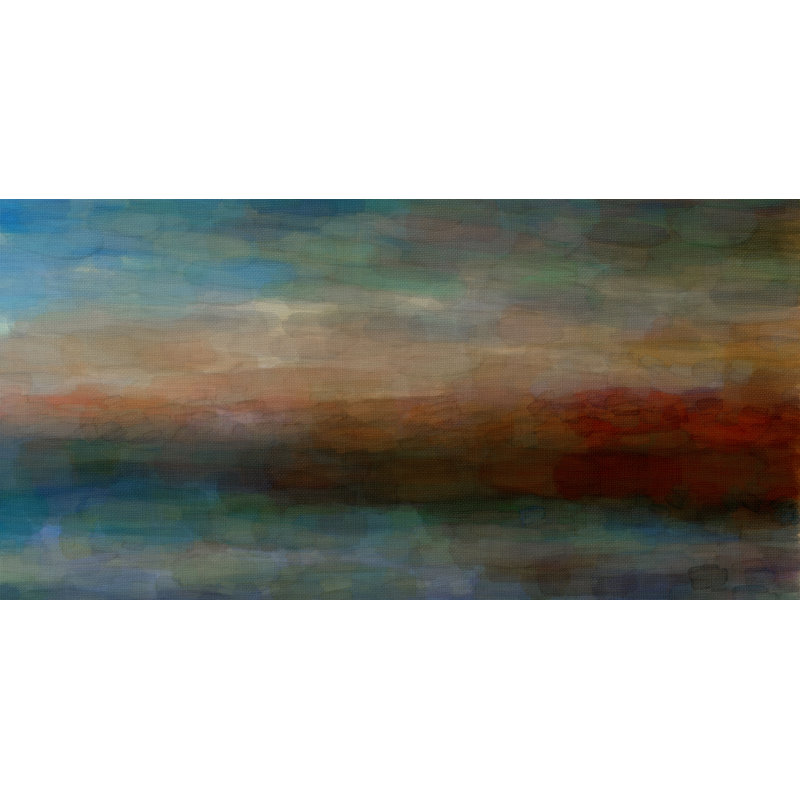 " Abstract Landscape " by Parvez Taj, 22.5" H x 45" W