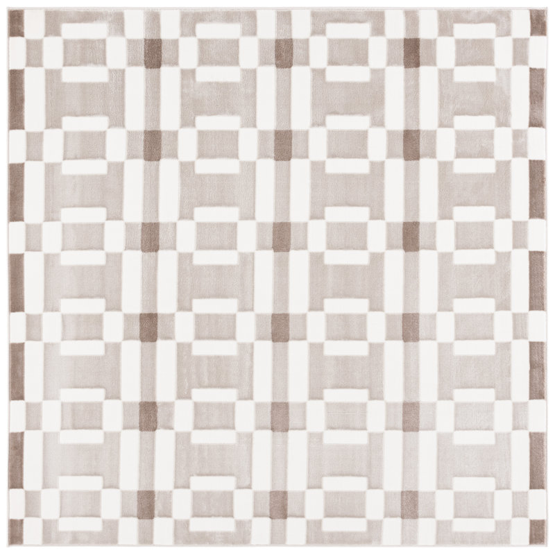 Nesler Performance Geometric Rug, Square 6'7"