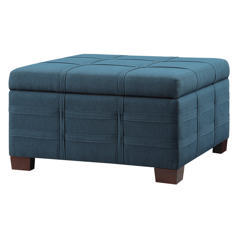 Upholstered Ottoman, Azure Polyester