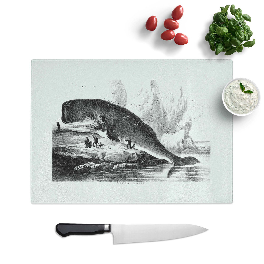Glass Hunted Sperm Whale by John Karst Chopping Board
