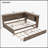 Upholstered Daybed with LED Belt and Trundle, Gray, Combining Modern Design and Practical Storage Solutions
