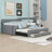 Upholstered Daybed with Trundle and Drawers-2024590967-2024590964