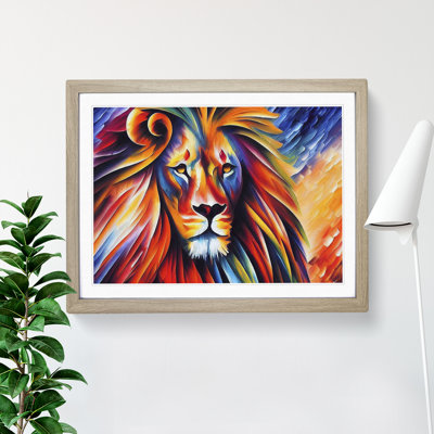 Lion Vol.1 Abstract 1 Piece Single Picture Frame Painting