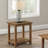 Distressed Brown Wood End Table with Shelf-1621096496