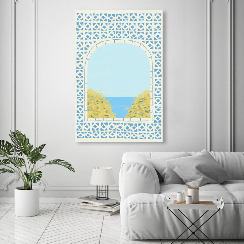 Mediterranean Window II Print by Oliver Gal, 15"H x 10"W, Gallery Wrapped