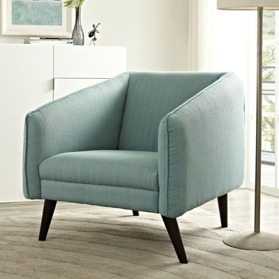 Chaise avec accoudoirs coulissant en noyer foncé / polyester / plastique Living par Modway