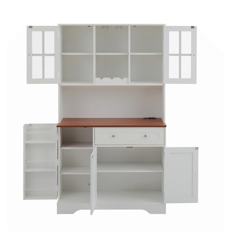 Armoire de rangement pour garde-manger, armoire de buffet moderne avec huche, grande armoire de cuisine