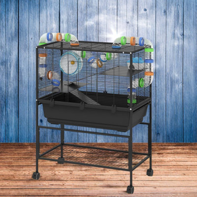 Grande cage à hamster en plastique à 3 niveaux, cages et petits animaux modernes