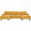 Canapé modulaire en U en chenille de 103,5 po avec méridienne double en U-741024809