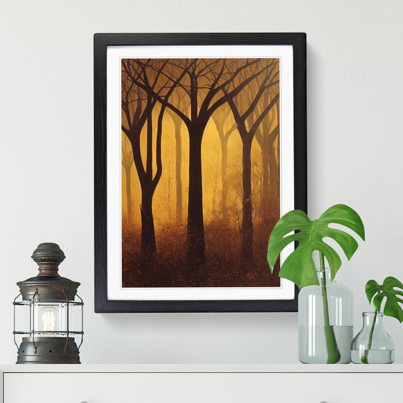 Meisner Indian Forest - Picture Frame Print, 64cm H x 46cm W x 2cm D, Black