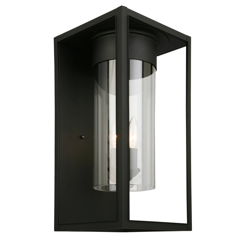 Plafonnier encastré d'extérieur Adelina, H 12 po x l 5,37 po x P 5,25 po, Noir mat