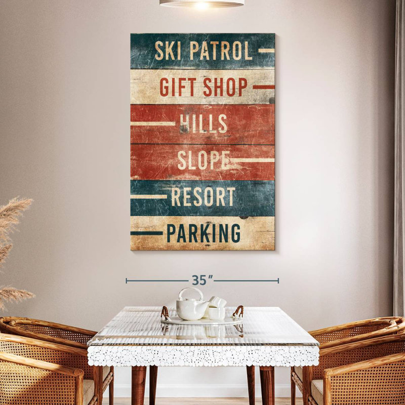 Kema Ski Info Wall Sign, 51" H x 34" W