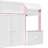 Full Loft House Bed With Playhouse & Storage, Modern Wood Cabin Bed For Kids/Teens, White+Pink-164521257