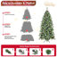 Arbre de Noël artificiel, pin à charnières luxueux avec aiguilles mixtes en PE + PVC pour la décoration de Noël intérieure / extérieure
