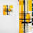 Parwich Yellow Brilliant Echoes Abstract Collages II - Collages Curtain - Velvet Room Darkening - 1 panel-187073334