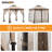 Sunjoy Outdoor Patio 9.5x9.5 Tan 2-Tier Steel Backyard Soft Top Gazebo with Ceiling Hook and Netting-1496215763